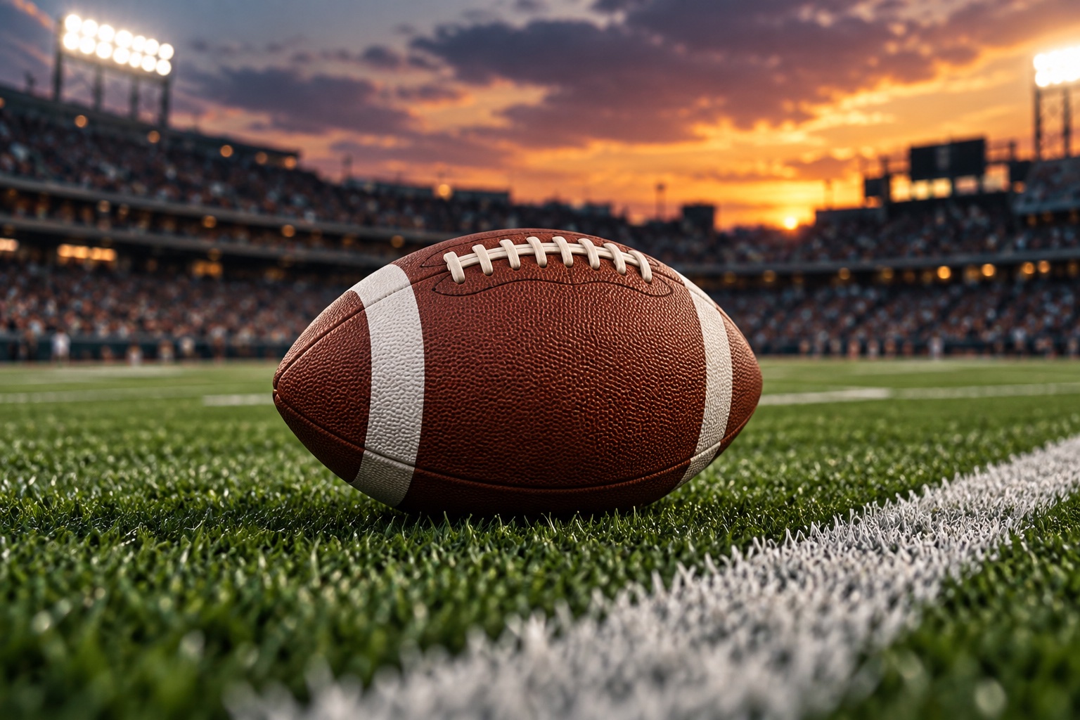 American Football auf dem Spielfeld