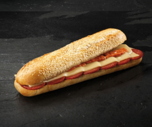 Sucuk-Baguette von Barth mit Käse